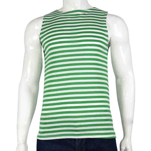 Border Guard Summer sleeveless green striped telnyashka shirt front view