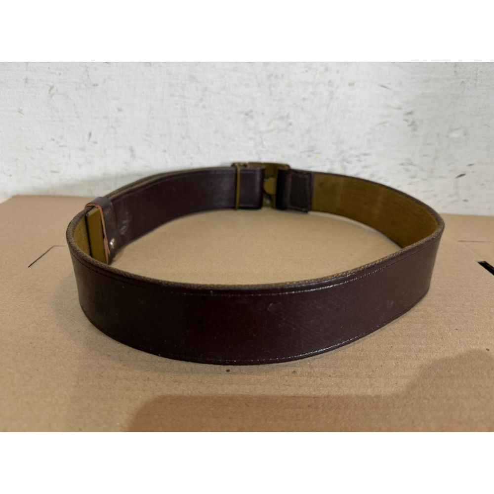 Brown leather USSR Army belt issued during the Cold War era