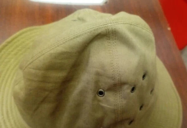 Inside view of Soviet Panamanka hat with military markings