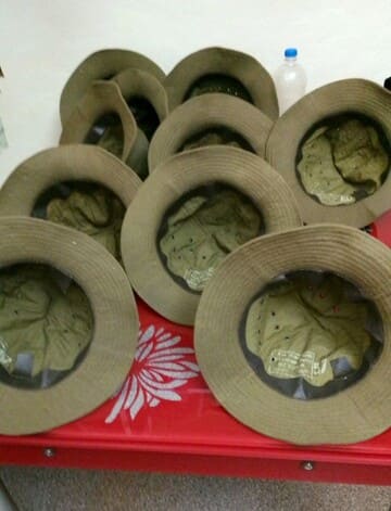 Original Soviet Panamanka hats from Afghan War era