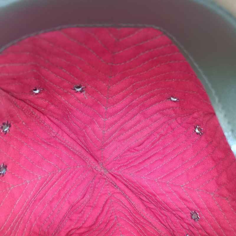 Red quilted lining inside Soviet RKKA M1938 Panama Hat high quality replica