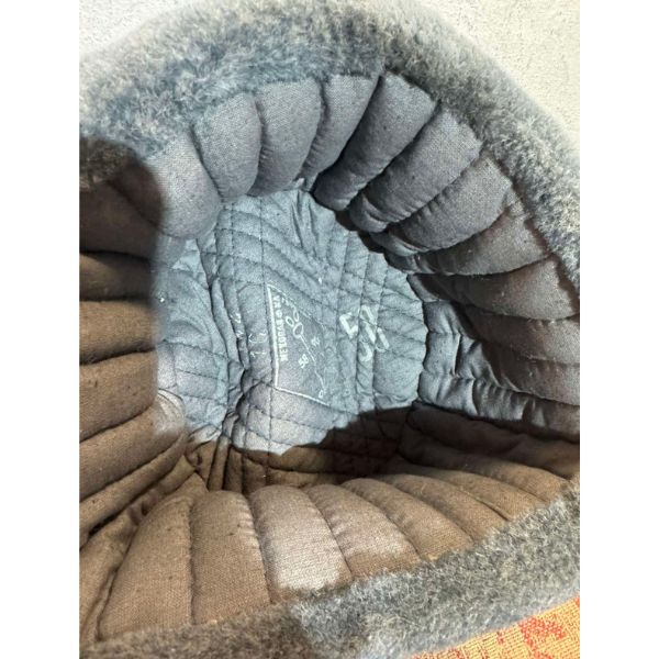 Interior lining of original Soviet Ushanka winter hat from USSR military stock