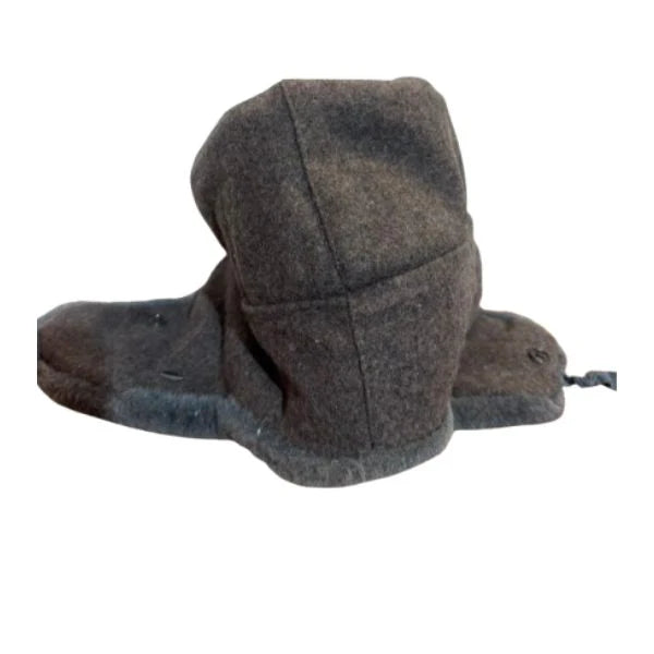 Back view of authentic Soviet Ushanka winter hat from the USSR