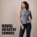 Women's Naval Infantry and Submarine sleeveless telnyashka with black and white stripes